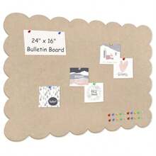 Foldable Decorative Scalloped Felt Bulletin Board 24 16 Inches For Wall Alternative Photo Board Self-Adhesive Vision Board Decorative Pin Board For Wall Dark Camel - Dark Camel - View 7