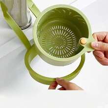 1 pieza Cesta coladora para fregadero de cocina, Cesta de drenaje colgante, Red de drenaje para lavar verduras, Rejilla de drenaje para lavar platos, Estante colgante de almacenamiento para grifo, Apertura y desmontaje con un solo clic - Cesta de filtro - Ver 8