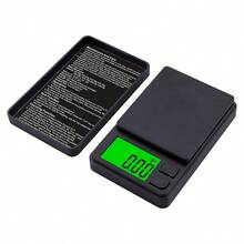 [500g 精密電子秤] 數位口袋秤，500g/0.01g 精度，LCD 背光克重稱量工具，塑膠材質，電池供電，附歸零功能，適用於珠寶、食品、盎司/克令，不含電池 - 黑色 - 查看 13