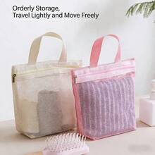 Mesh Laundry Bag, Portable Storage Bag, Large Capacity Breathable Drainage Net Bag, Travel Cosmetic Bag, Suitable For Cross-Border Supply - View 4