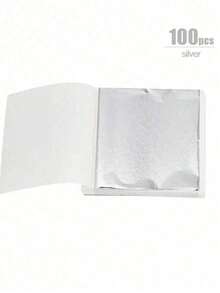 100 miếng/túi lá vàng 24K ăn được, lá vàng mỏng dùng trang trí bánh DIY, nghệ thuật thủ công, mạ vàng, thiết kế giấy, gói quà, làm scrapbook (5.5" X 5.5") - Xem 12
