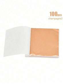 100 miếng/túi lá vàng 24K ăn được, lá vàng mỏng dùng trang trí bánh DIY, nghệ thuật thủ công, mạ vàng, thiết kế giấy, gói quà, làm scrapbook (5.5" X 5.5") - Xem 10