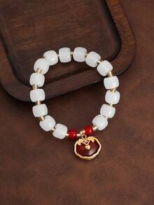 A Novel New Chinese-Style Auspicious Lock Bracelet, Retro , Versatile Casual Wristband, Gift For Girlfriend, Couple - Multicolor - View 2