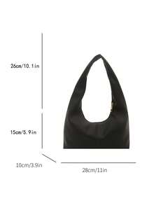 Túi đeo chéo mềm mại, dung tích lớn dành cho nữ, túi xách tay đa năng kiểu dáng thường ngày. - màu đen - Xem 2