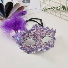 [Ferryboat] Mặt nạ hóa trang ren lông vũ thanh lịch dành cho nữ (8/3/1 chiếc), thích hợp cho dạ hội hóa trang, Halloween, lễ hội Carnival, đám cưới, lễ hội âm nhạc, Ngày của Mẹ. - Nhiều màu - Xem 16