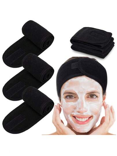 1 chiếc băng đô cài tóc tối giản và thời trang, có khóa dán, dây buộc cố định đường chân tóc phía trước, băng đô giữ nếp tóc cho nữ, nhanh chóng cố định tóc con mà không bị tuột hay bó chặt, thích hợp cho trang điểm, rửa mặt, tắm tại nhà.