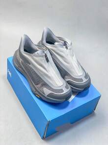 1 đôi giày thể thao cổ thấp PROJECT TRANSPORT đa năng, thoải mái, chống trượt, bền bỉ, màu xám, unisex, quà tặng. - Bạc - Xem 2