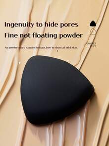 2 pièces Ensemble d'éponges de maquillage triangle noir mat, design à bords précis, texture veloutée sans latex, fonction de mélange uniforme et sans couture, outil de maquillage portable à la mode, convient pour le maquillage quotidien, l'application de fond de teint/correcteur, les voyages, le Ramadan, l'Aïd al-Fitr, Pâques et les cadeaux pour la Fête des Mères - Multicolore - Voir 2
