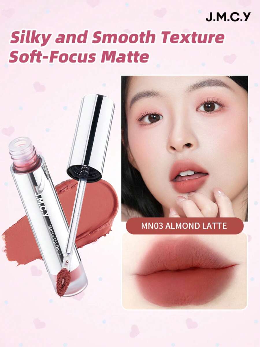 哑光裸色唇彩，持久不晕染