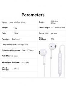 USB-C 耳机，入耳式有线 C 型耳机，带麦克风、音量控制、低音立体声、降噪的 Type-C 耳机，兼容三星 Galaxy S25 S24 S23 S22 S21 S20 A53 A54，兼容 17/16 Plus/16 Pro/16 Pro Max/15 系列，车载音响。 - 查看 10