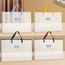 Bolsa de Projeto A3/A4 para Artesanato de Acolchoado, Bolsa de Armazenamento com Alça, Bolsa de Arquivo Grande, Bolsa de Malha Transparente com Grade, Bolsa de Desenho e Esboço Portátil com Zíper, Bolsa de Documentos, Pastas de Arquivo, Suprimentos de Escritório - A - Visão 3