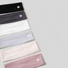 1 Peça Bandana de Ioga Minimalista de Cor Sólida em Náilon de Alta Elasticidade, Respirável e Absorvente de Umidade, Adequada para Academia, Exterior, Corrida, Fitness, Festival, Festa - Rosa chiclete - Visão 2