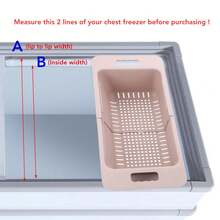 Chest Freezer Basket Deep Adjustable Storage Organizer Bin Divider Expandable With Handle For Kitchen Pink,Organizer Frigo  Frigorifero - 查看 2