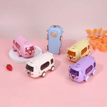 1pc Large Capacity Outdoor Portable Pop-Up Lid High Quality Straw Water Bottle, Suitable For Car & Bus Use - Multicolor - View 11