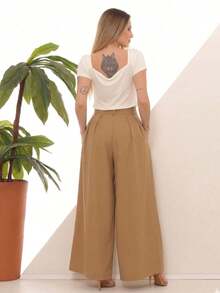 Vibe Women Pants - 卡其色 - 查看 4