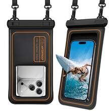 1pc Featuring A High Quality Waterproof Bag For Mobile Phones Thick Plastic Drying Bag, Summer Outdoor Mobile Phone Waterproof Bag Perfect Waterproof Case For Diving Swimming Mobile Phone Beaches Cruises And Pool Party Travel Lightweight Phone Case For Summer Compatible With Sensitive Touch Screens Summer Waterproof Products - Black - View 3