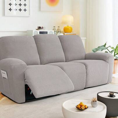 Bộ 1 vỏ bọc ghế sofa co giãn, vỏ bọc ghế sofa ngả lưng, vải nhung mềm mại có độ đàn hồi cao, phù hợp cho ghế sofa đơn/đôi/ba chỗ ngồi.