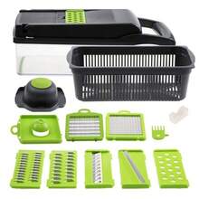 16 In 1 Vegetable Chopper, Salad Fruit Vegetable Food Chopper Slicer Peeler - Multicolor - View 10