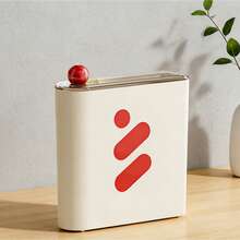 Caja organizadora de mascarillas con compartimentos para refrigerador doméstico, organizador de almacenamiento en frío con tapa, contenedor de almacenamiento de mesa. - Blanco - Ver 1