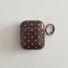 Ốp tai nghe họa tiết chấm bi nâu tối giản hình ngôi sao, có vòng treo, tương thích với Pro 3, New Pro 2, Apple 4, kiểu dáng dễ thương, cá nhân hóa cho thế hệ 1/2, dành cho nữ. - màu nâu - Xem 8