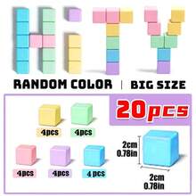 20/45/80pcs Creative Educational Building Block Toy Set, Stackable Wooden Blocks, STEM Gift, Suitable For Boys & Girls, Random Colors, Thanksgiving/Christmas Gift, School Supplies, Student Stationery, Learning Tools - Multicolor - View 10