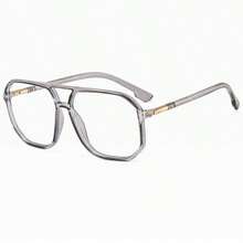 1 Cặp kính thời trang nam gọng vuông, tròng nhựa phẳng, thích hợp sử dụng hàng ngày/du lịch/đạp xe. - Trong sáng - Xem 14