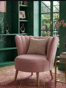 Sillon moderno vintage, minimalista, aterciopelado; ideal para uso en salas, cafeteria, bar, hotel, lobbys y establecimientos de manicuristas, creara comodidad en cualquier espacio de tu hogar o negocio, (medidas  84 cm ancho  x  63cm de largo  x 87cm de altura ). - Rosa Oxidada - Ver 1