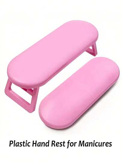 Foldable Plastic Manicure Hand Rest Pillow, Portable Macaron Acrylic Manicure Armrest Stand, Suitable For Manicure Desk | Ergonomic Manicurist Hand Rest, Suitable For Home Salon, Gel And Acrylic Nails (White/Pink/Gray Optional)