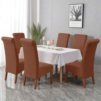 1PC Stretch Spandex Chair Covers XL Size Long Back Dining Chair Cover Seat Slipcovers Anti-Dirty For Wedding Party Home Decor
