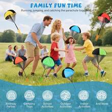 Parachute Toy Kids, Outdoor Toys Flying Parachute Men, Inside & Outside Toys Or 3 4 5 6 8 9 10 11 12 Year Old, Easter Basket Stuffers Kids Grandkids 2026 Unique Party Favors - 4 Color - View 5