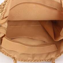 A New Woven Bag With A Floral Pattern, Which Can Be Used As A Handbag Or Shoulder Bag, Suitable For Beach Vacations, Photo Shoots, Leisure Outings, And Commuting For Women. - Màu be - Xem 5