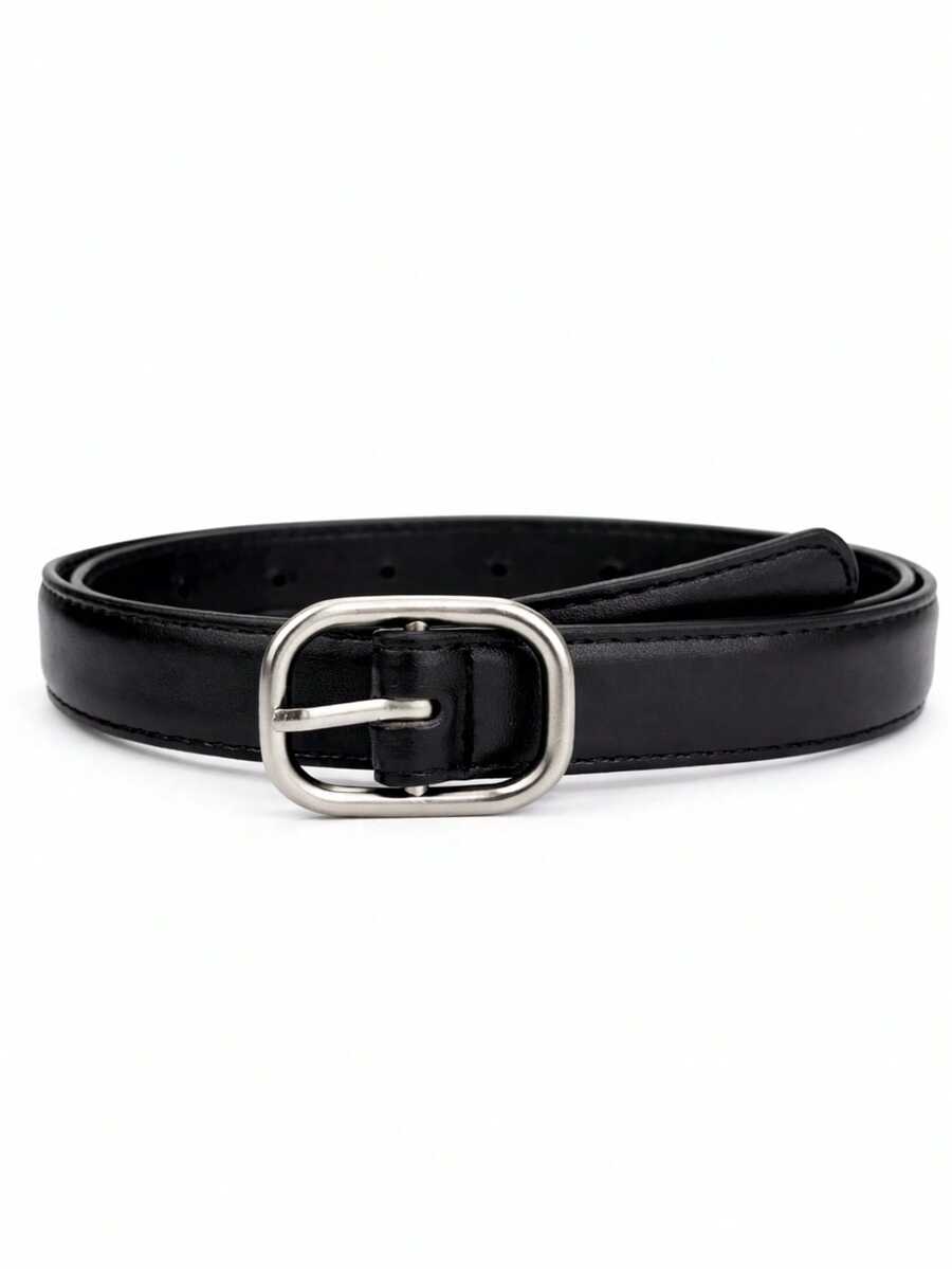 Thắt lưng khóa tối giản, thời trang và đa năng mới, hoàn hảo để phối cùng quần jeans ôm sát và toát lên vẻ giản dị nhưng tinh tế của chiếc thắt lưng da nữ. - màu đen - Xem 1