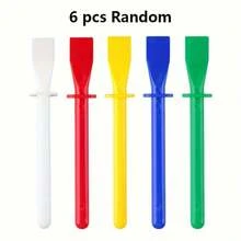 6/12 piezas Herramientas aplicadoras de pegamento de colores - Herramientas de precisión para manualidades de cuero - Duraderas y fáciles de limpiar - Espátula para pegamento de arte - Proyectos creativos hechos a mano de multicolor - Multicolor - Ver 4