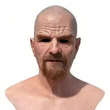 Realistic Bald Old Man Mask Walter White Mask Heisenberg Latex Mask Adult Halloween Cosplay Party Masquerade Props - View 6