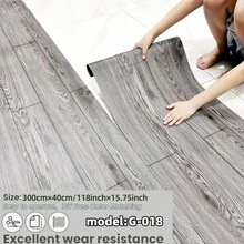 1 Cuộn Giấy Dán Sàn Vân Gỗ 3D Tự Dính, Giấy Dán Sàn PVC Chống Thấm Nước, Dày Chống Trượt Độ Bám Dính Cao Dễ Lắp Đặt, Thích Hợp Cho Sàn Nhà Bếp, Phòng Tắm, Trang Trí Sàn Và Tường Trong Nhà, Cải Tạo Nội Thất. - Nhiều màu - Xem 14