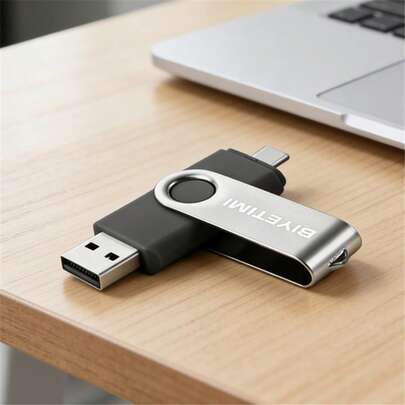  Unidad flash USB 2.0 OTG tipo C de Biyetimi de 64GB, 32GB o 128GB de capacidad real para smartphone y tableta