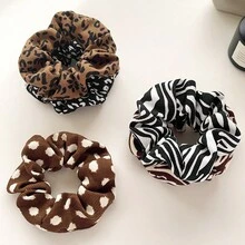 3个法式豹纹大号发圈，女士发饰，女士发绳，母亲节礼物 - 彩色 - 查看 14