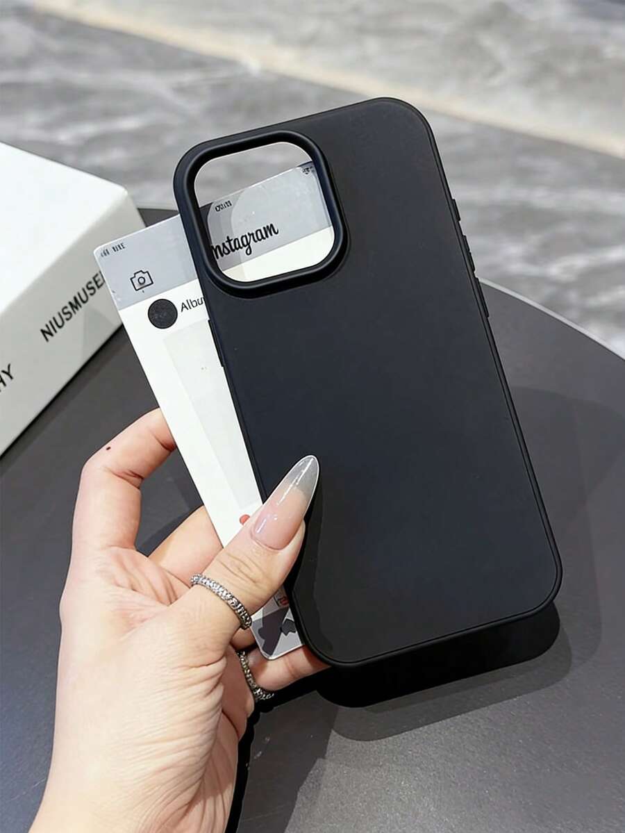 1个极简防震防滑耐用新款手机保护壳，TPU材质，防震防摔，兼容 17/17 Pro/17 Pro Max/11/12/13/14/15/16 Pro & Max，防水防摔防刮花 - 黑色 - 查看 1