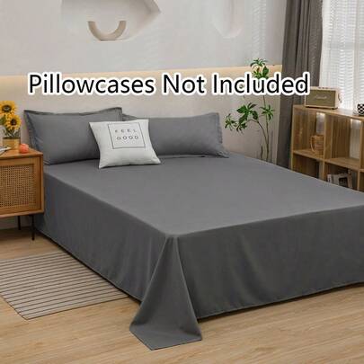 1pc 100% Ultra-Soft Microfiber Bed Sheet, Lightweight & Breathable, Deep Pocket Design, Soft & Breathable All-Season Bedding, Lightweight Hotel-Grade Resort Bedding