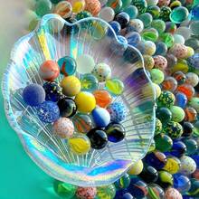 16MM Multi-Piece Random Mixed Color And Colorful Glass Beads - Featuring Bright And Soft Hues, With Designs Of Spots, Swirls, And Sparkles, Suitable For Aquarium Decoration, DIY Crafts, Jewelry Making, And Tabletop Displays - Smooth Spherical Handmade Beads, Shiny Glass Beads, Perfect For Home Vase Decoration - 69 màu hỗn hợp - Xem 7
