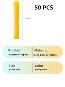 多用途一次性冰棒袋，透明自封冰袋，非常适合自制酸奶、水果冰棒、冷冻甜点等。 - 透明均碼 - 查看 12