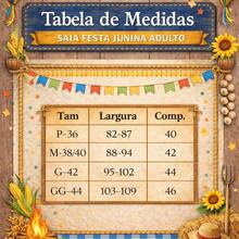 Junior/Adult June Festival Skirt, Country Style Checkered, Round, Square Dance, Saint John's Day, Ruffled, Printed - Blue - View 4