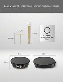 RCA Non-Stick Griddle Crepe Maker With Accessories RC-602 - Hitam - View 2