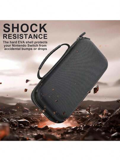 TOOUEE Estuche de transporte para Switch 2 (2025) de 7.9 pulgadas, bolsa de viaje para juegos portátil de Switch con carcasa dura protectora, ligera y de gran capacidad, para accesorios de Switch 2 que sostiene cartuchos de juego, color negro