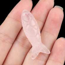 1 pieza Colgante de piedra natural de ágata cristalina con forma de pez para hacer joyas, manualidades y accesorios de collar DIY de 40x15mm - 40x15 mm - Ver 21