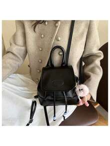 Women Fashion Backpacks - Black - View 2