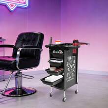 SanBouSi Hairdressing Cart Salon Cart With 4 Extendable Drawers Hairdressing Cart For Stylists - Black - View 8