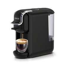 Cafelffe 四合一胶囊咖啡机，20 巴全自动家用咖啡机，支持冷热冲泡，兼容 NES*/D 系列胶囊/ESE 咖啡包/咖啡粉，即时加热，快速制作咖啡，小巧设计，适合家庭使用 - 黑色 - 查看 12