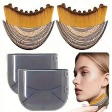 Lymphatic Contour Face Brush, Dry Brush For Face, Chin And Jawline Lymphatic Drainage Massager, Ergonomic Design Precisely Fits Skin, Relieves Fatigue - 1pc - View 3