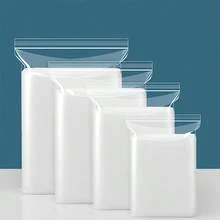 XZV 100pcs 1.57" To 11.81" Plastic Resealable Bags, Foldable Storage Bags, Reusable Ziplock Seal Gift Bags, 0.065mm/2.56mil Thick, Clear Jewelry Packaging Bags, Multi-Purpose Tool Accessory Pouches - View 3
